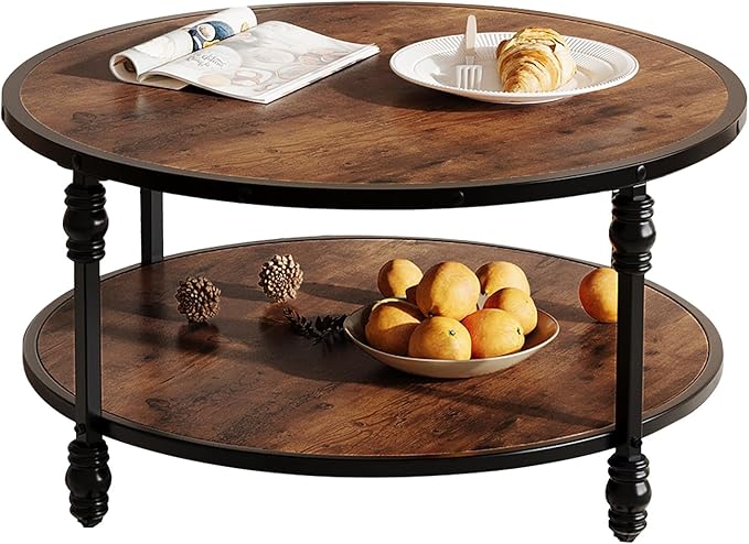 Round Coffee Table, Living Room Center Table - Image 9