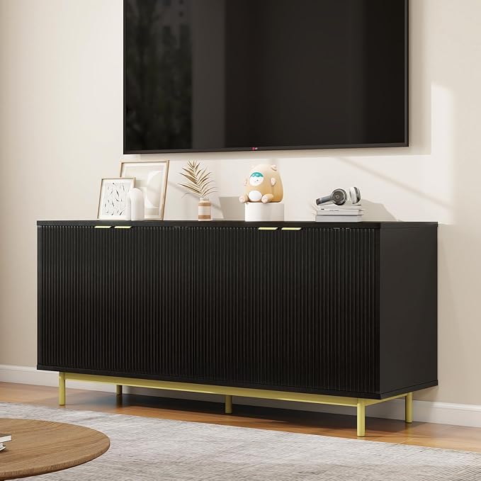 Vipbear Modern TV Stand for 65 Inch TV, Entertainment Center - Image 9