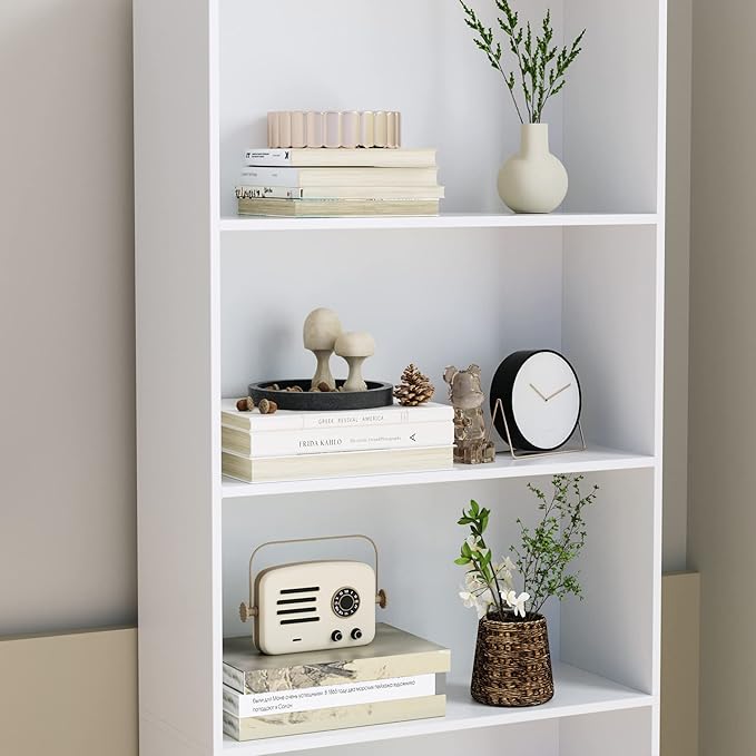 FOTOSOK 6-Tier Open Bookcase and Bookshelf, Freestanding Display Storage - Image 6
