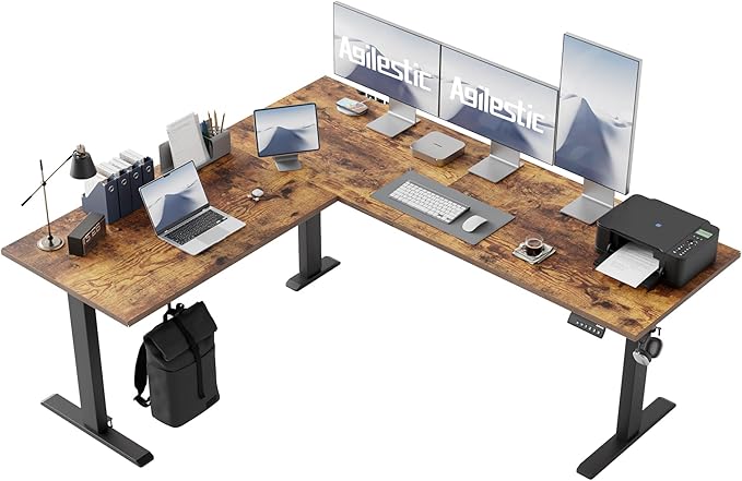 Agilestic 75 Inch L Shaped Standing Desk Adjustable Height, Corner Standing Desk by Agilestic