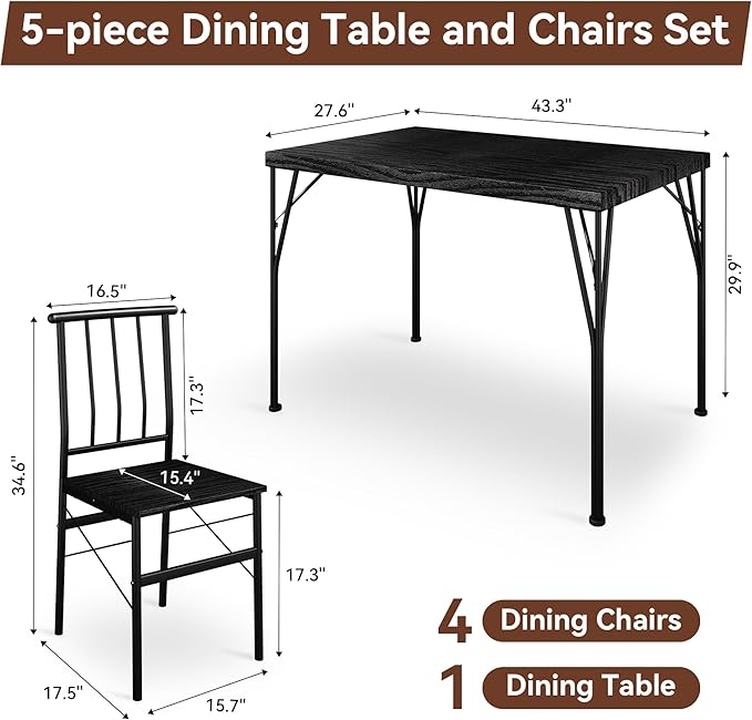 Vipbear Kitchen Dining Table Set - Image 2