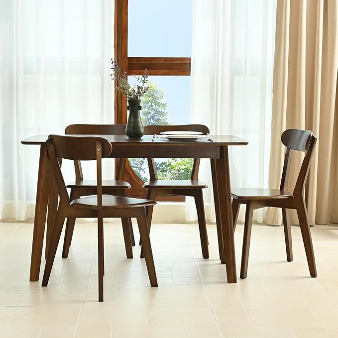 DELAVIN Soild Wood Dining Chairs Set of 4, Oak Wood Kitchen Chairs, Dining Room - Image 9
