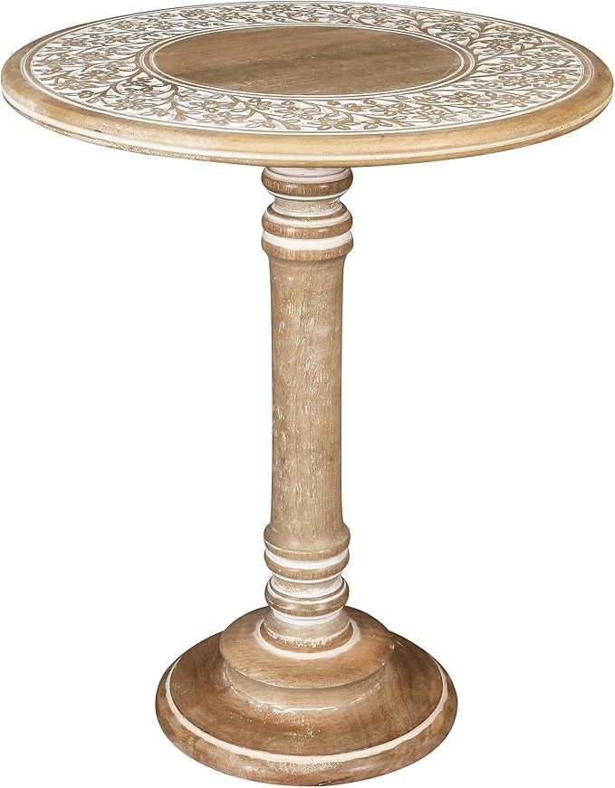 Lightnpro Handcrafted Wooden Single Pillar Table - Image 4