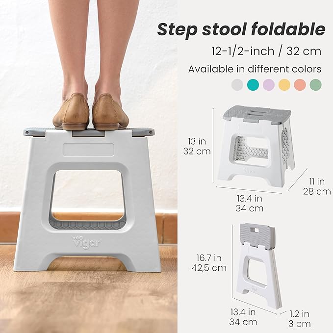 Vigar Compact Step Stool Foldable, 12-1/2-inch Step Stools - Image 2