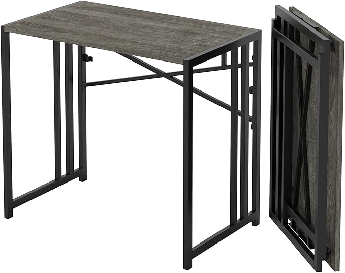 35 inch Narrow Folding Desk, Writing Gaming Computer Camping Desk by Lutown-TeenHome