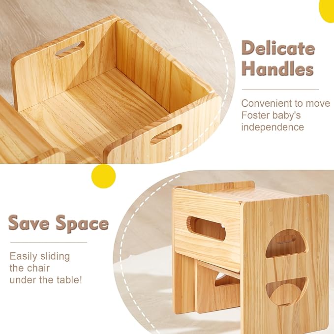 FUNLIO Height Adjustable Montessori Table and Chair Set - Image 4