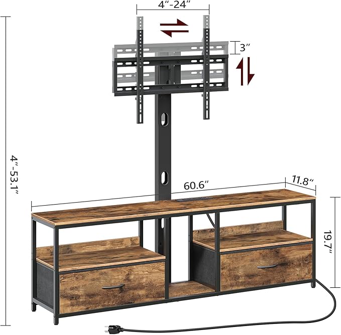 TV Stand with Mount for up to 75", Entertainment Center with Switch-Controlled - Image 3
