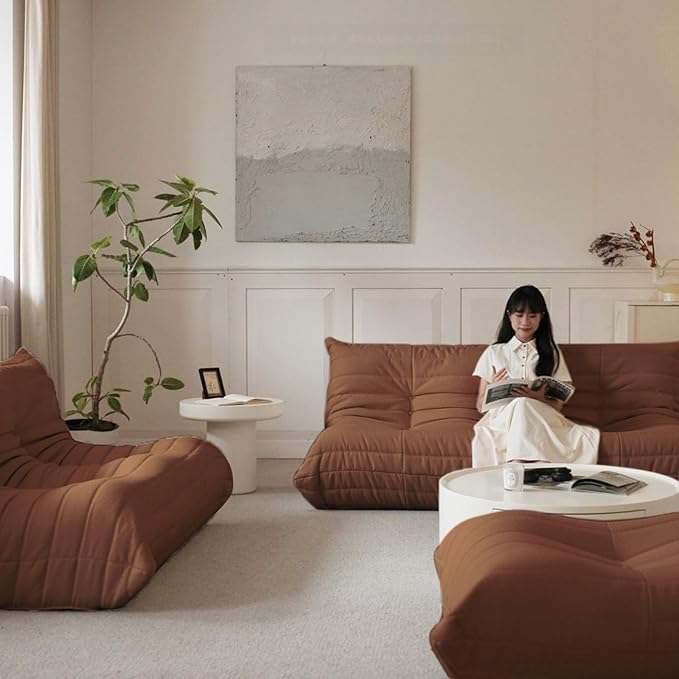 Luxury Sofa Couch Chair, Lazy Floor Seating, Fireside Bean Bag Chair, Ergonomic - Image 8