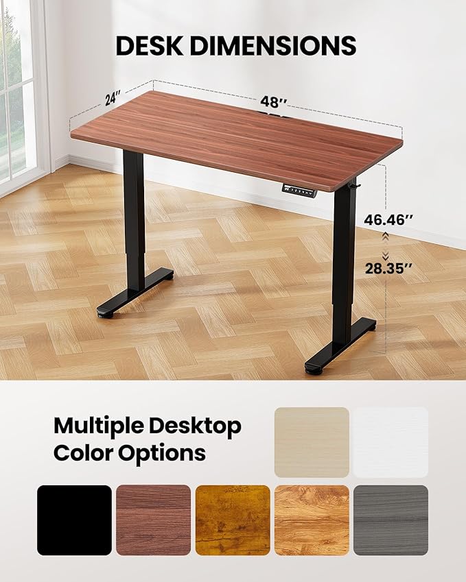 ErGear Height Adjustable Electric Standing Desk, 48 x 24 Inches Sit Stand up - Image 3