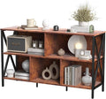 5 Cube Storage Organizer Shelf, Industrial Horizontal Bookshelf, Short Wide by Adompacat