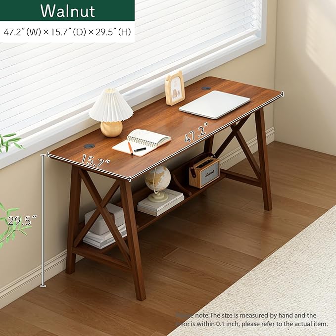 Extra Long Desk with Bookshelf - Image 5
