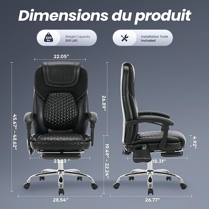 2-Pack Massage Office Chair - Image 3