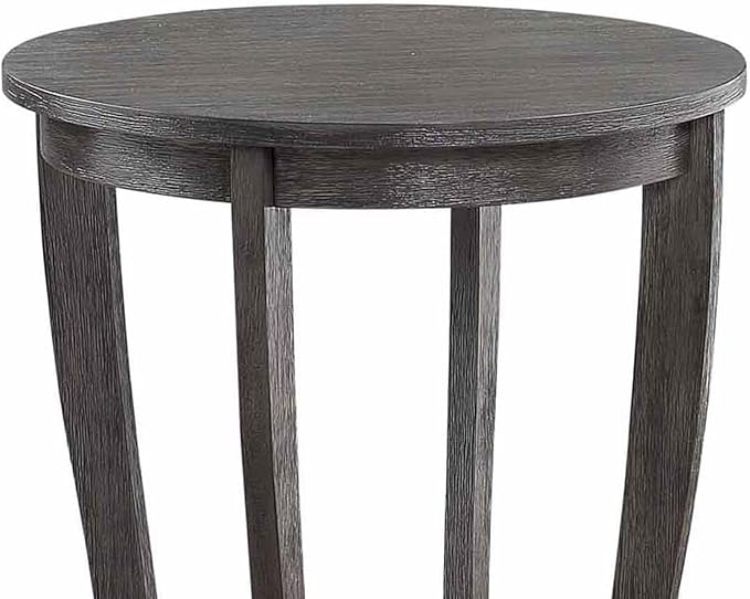 Convenience Concepts American Heritage Round End Table, Dark Gray Wirebrush - Image 5