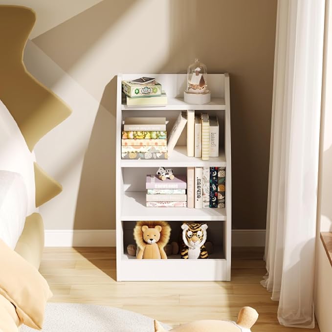 Kids Bookshelf and Toy Organizer, 4 Tier Kids Book Shelf - Image 8