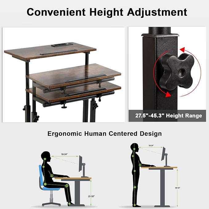 Hadulcet Mobile Standing Desk - Image 8