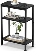Narrow Side Table for Small Space, 3-Tier Small End Table by HOME