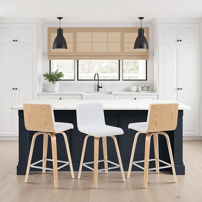 Vienna Modern Counter Height Swivel Bar Stool by ArmenLiving