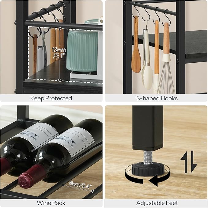 HOOBRO Kitchen Island with Storage, Kitchen Island Table with Power Outlet - Image 8