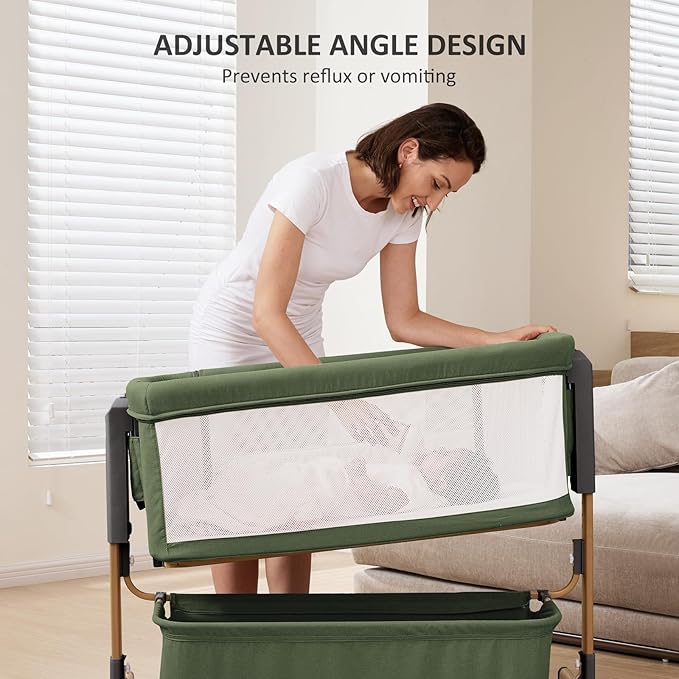 3 in 1 Baby Bassinet, Rocking Bassinet, Bedside Bassinet, 6-Height Adjustable - Image 5