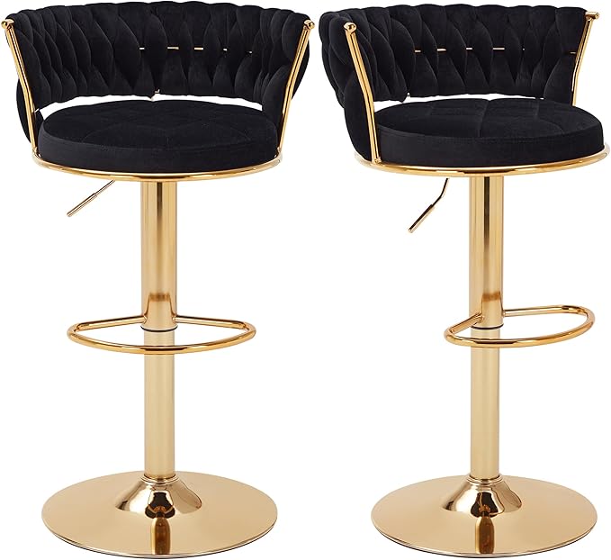 VECELO Bar Stools Set of 2, Adjustable Barstools Counter Height Stools by VECELO