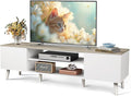 WLIVE TV Stand for 65 70 inch TV, Boho Entertainment Center by WLIVE