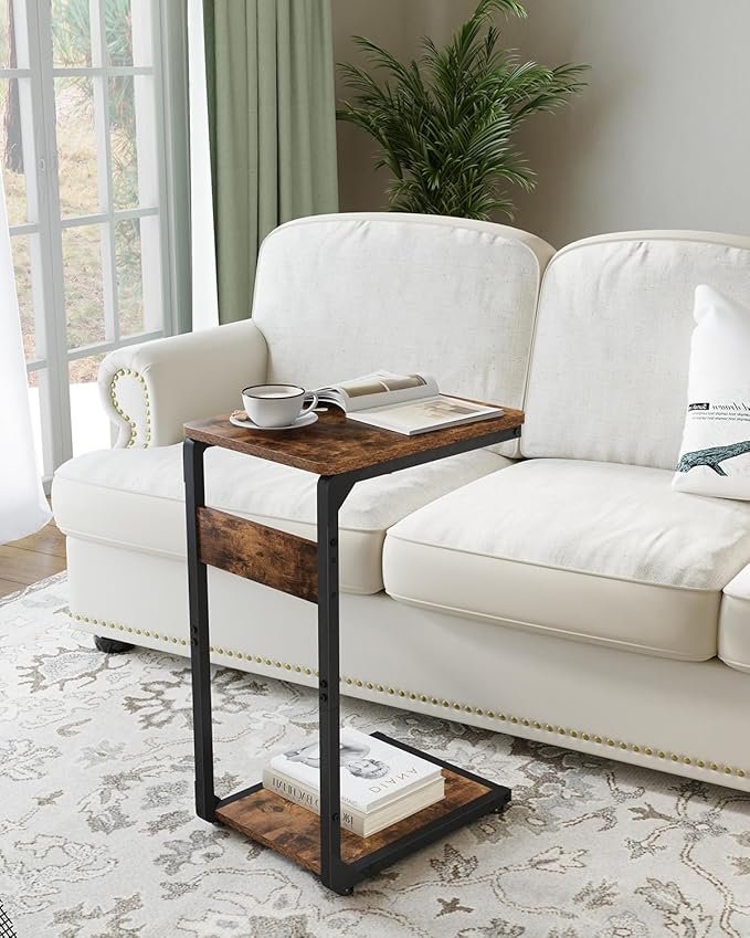 Narrow C-Shaped End Table, Small Side Table - Image 5