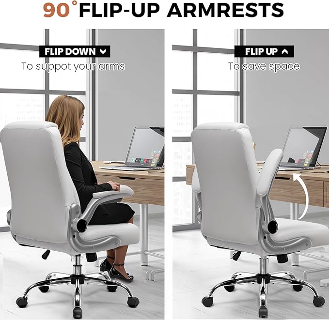 COMHOMA Leather Office Chair Ergonomic Computer Gaming Chair - Image 6