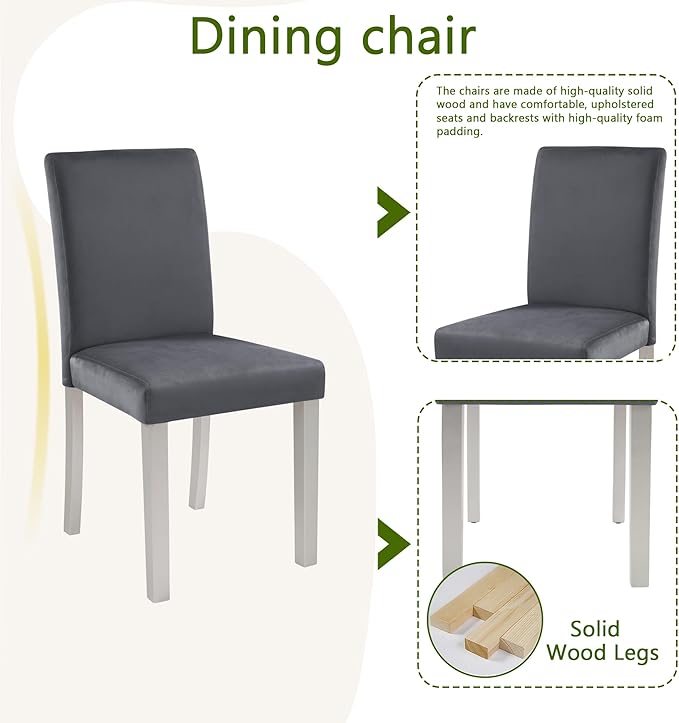 KEIKI 6-Piece Standard Height Dining Table Set - Image 7