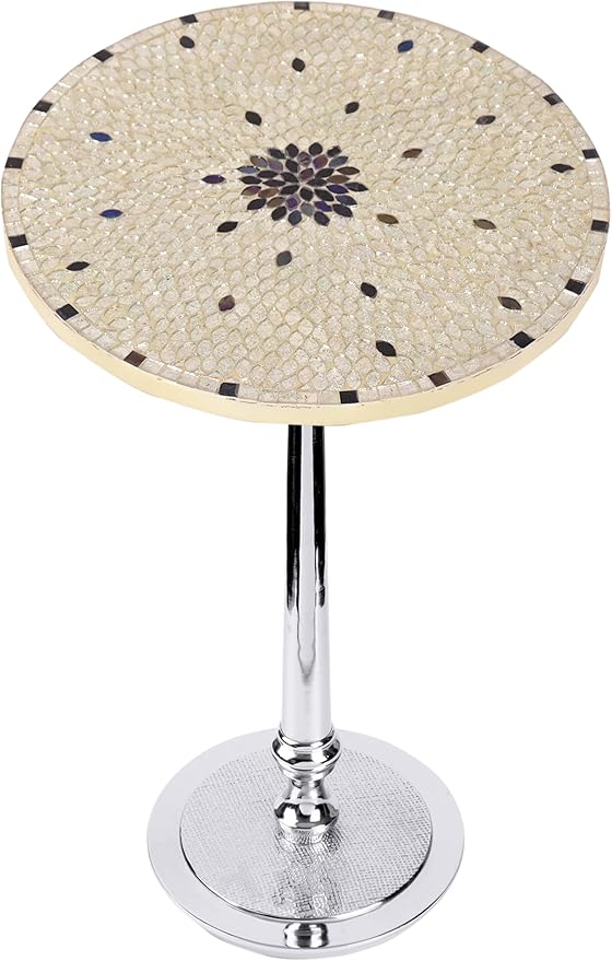 CLEENTABLE Mosaic Round End Table by CLEENTABLE