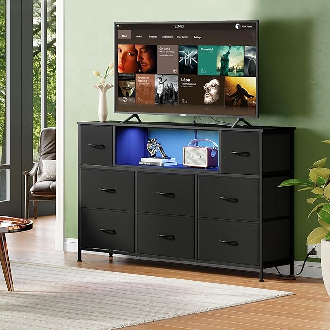Somdot TV Stand for Bedroom, Dresser for Bedroom for 55 inch TV - Image 2