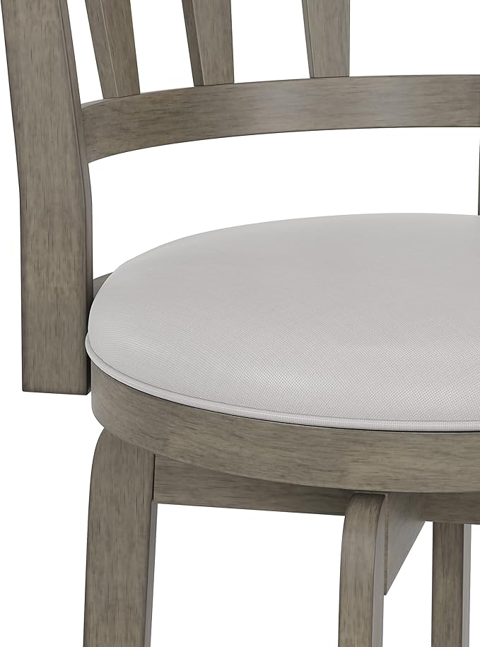 Hillsdale Presque Isle 26" Wood Swivel Counter Height Stool, Aged Gray - Image 5