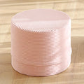 LITA Round Stuffed Pouf Ottoman, Velvet Poufs by LITA