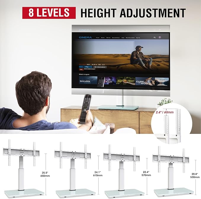 Swivel Universal TV Stand for 32-75 inch TVs - Image 4