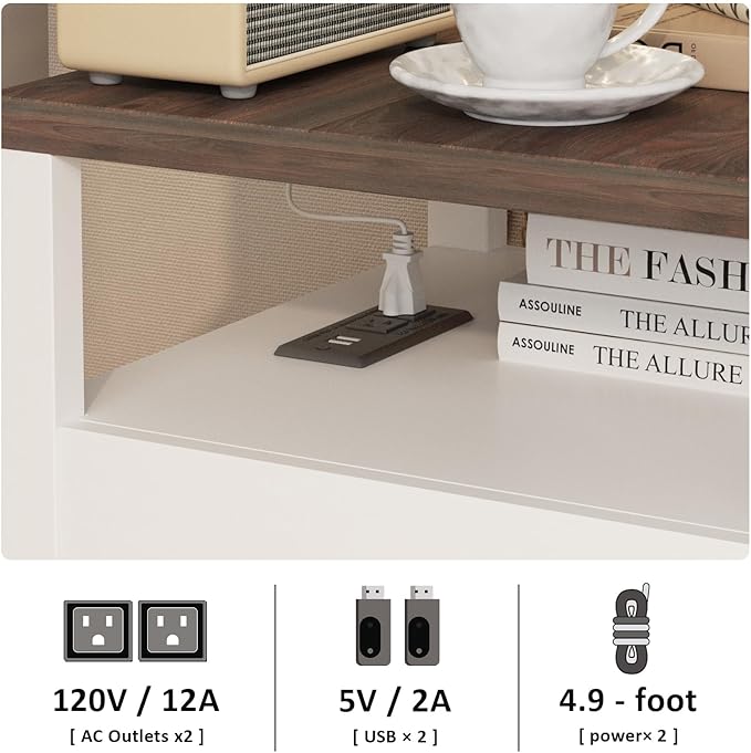 Farmhouse Nightstand Set of 2 - Image 6