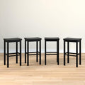 Grain & Grove Smith Collection Set of 4 Solid Wood Bar Stools, 30 inch by GrainGrove