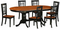 East West Furniture PLNI7-BCH-W 7 Piece Dining Set Consist of an Oval Dining by EastWestFurniture