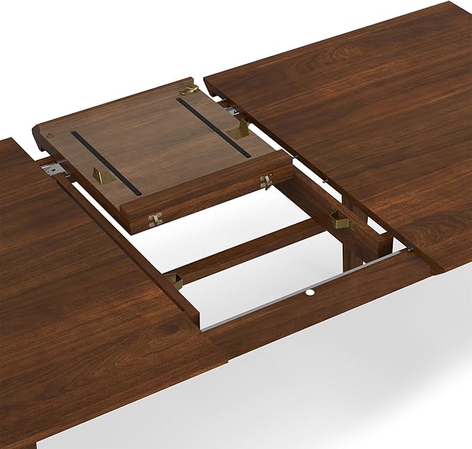 SIMPLIHOME Colby Extendable Dining Table, Solid Wood Walnut Veneer in Walnut - Image 10