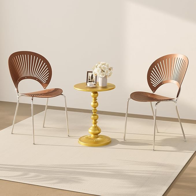 Metal Round Side Table, Small Drink Table - Image 6