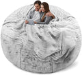 Bean Bag Chair Cover Without Filler, Big Round Soft Fluffy PV Velvet Washable by YudouTech