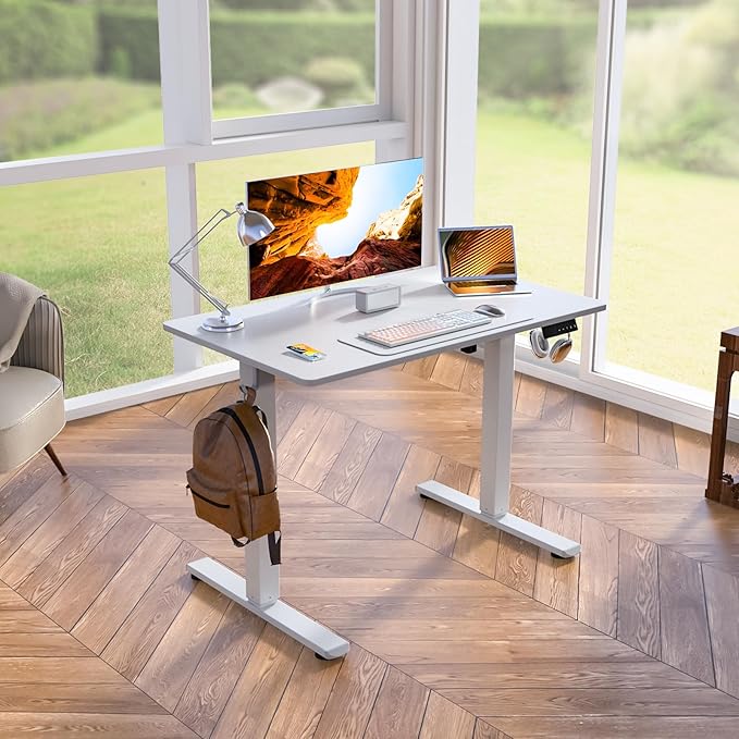 Kingant Standing Desk Height Adjustable Small Electric Stand Up Desks - Image 2