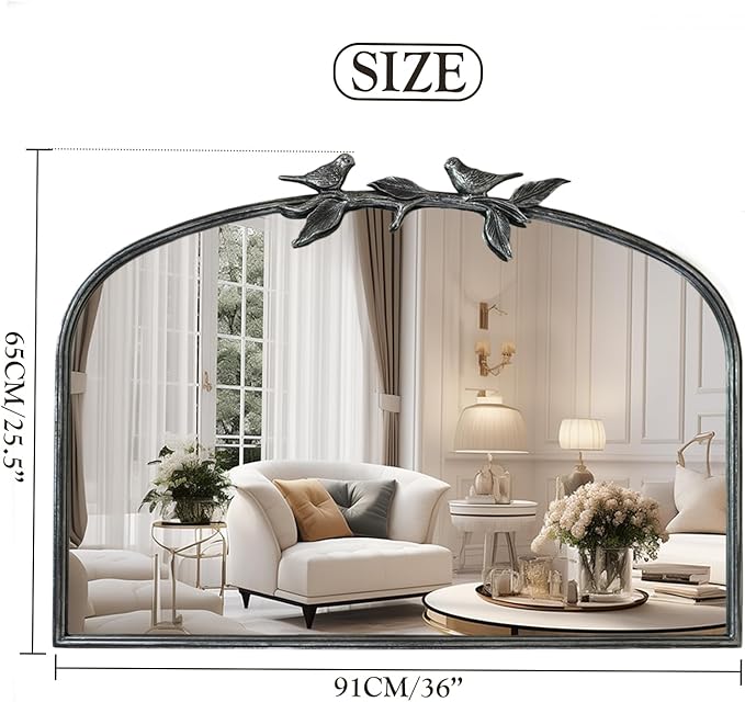 Silver Vintage Mirror - Image 3