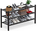 Haddockway Long 3 Tier Bamboo Shoe Rack Storage Organizer, Small Space by Haddockway