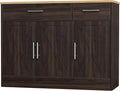 Shintenchi Modern Farmhouse Sideboard Buffet Cabinet, Barn Doors Buffet Cabinet by Shintenchi