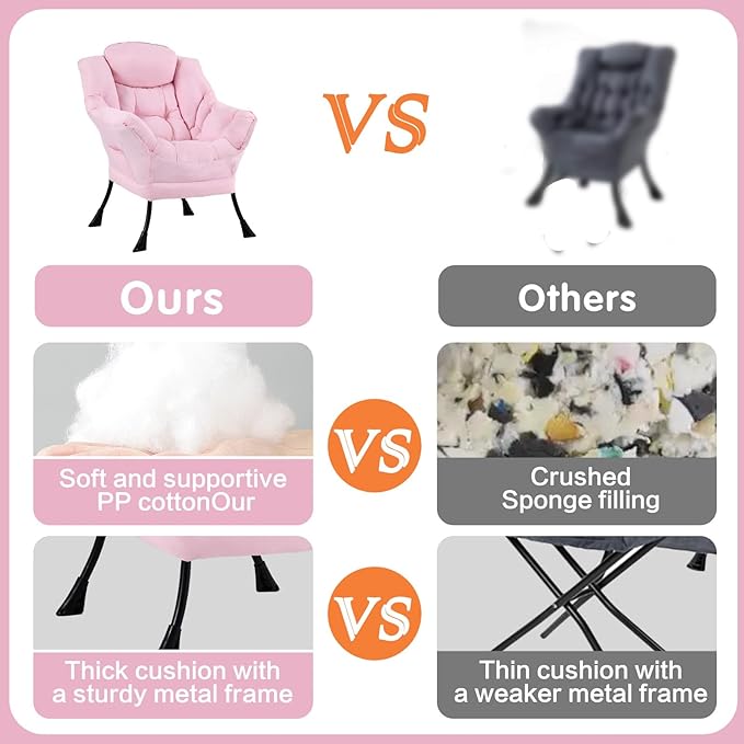 Lazy Chair, Reading Armchair, Large Modern Lounge Accent Chair, Leisure Sofa - Image 6
