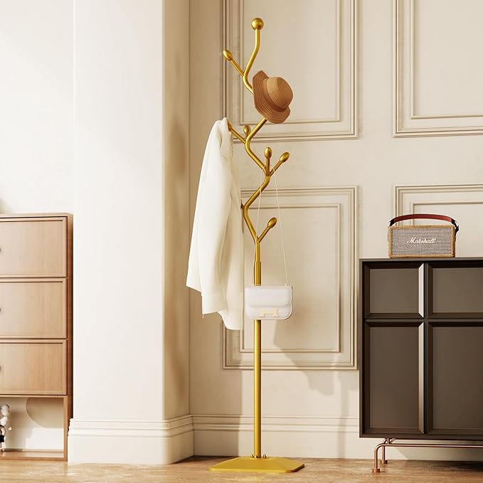 Tree-shaped coat rack stand, Metal coat tree - Image 3