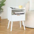AWASEN White Nightstand, Modern Bedside Table by AWASEN