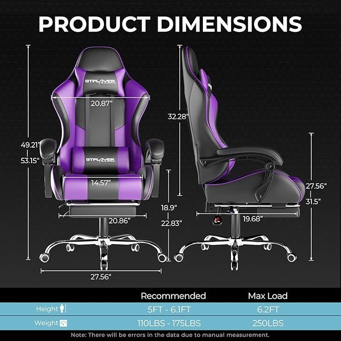 GTPLAYER Gaming Chair, Computer Chair - Image 3