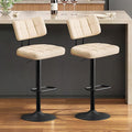 Furniliving Modern Bar Stools Set of 2 Faux Leather, Upholstered Swivel by FurnilivingFurnitureforHome