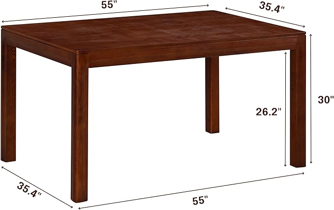NTC Flow 55 Inch Modern Design, Rectangular Dinner Table - Image 2