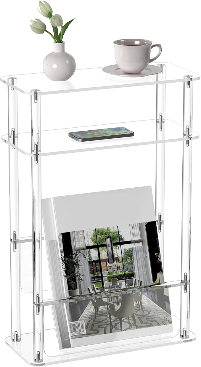 HMYHUM Acrylic Narrow End Table by HMYHUM